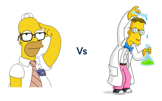 Homer Simpson and Professor Fring